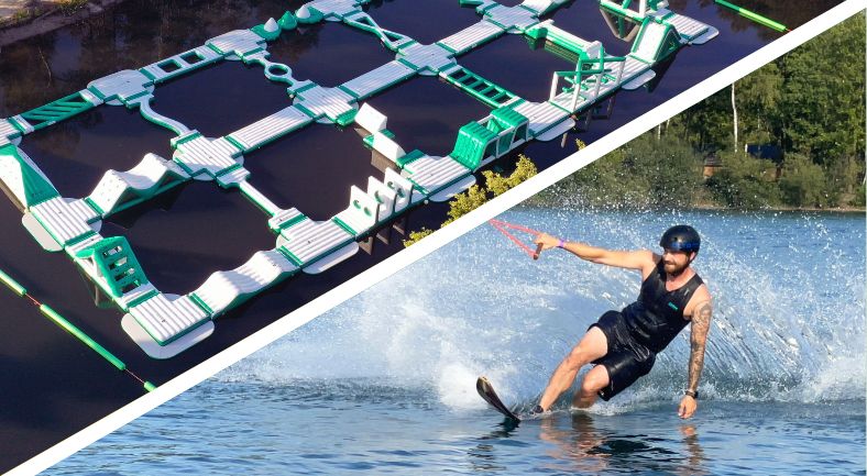 KV INFO BOX AFB Combi Pack Beleef groepsuitje waterskiën, wakeboarden en het aquapark op één dag.